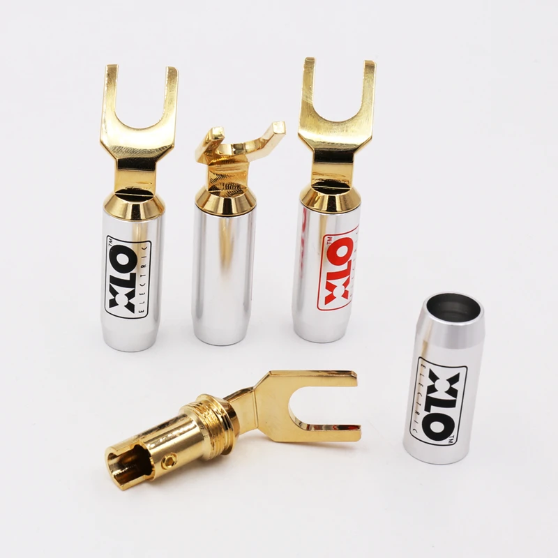 

New Free shipping 4pcs Hifi Y spade Connector 9mm XLO Electric XLO HT PRO Connector