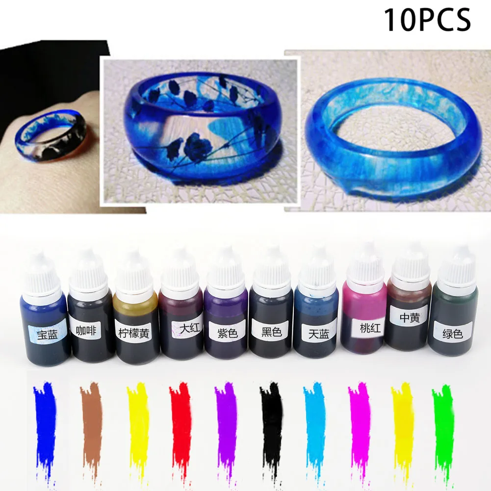 Прозрачный пигмент 10 мл для отливки эпоксидной смолы + полиэфирная цветная