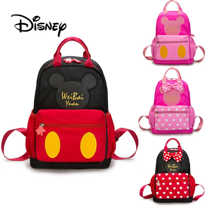 Новые Детские рюкзаки Disney с Микки Маусом милые сумки Минни для девочек и