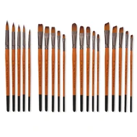 5 pcs drawing brushes orange red rod black tail brush art painting supplies hair watercolor brush oil painting brush set