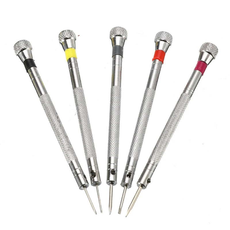 5 шт./компл. Отвертка из стали для ремонта часов портативный набор инструментов