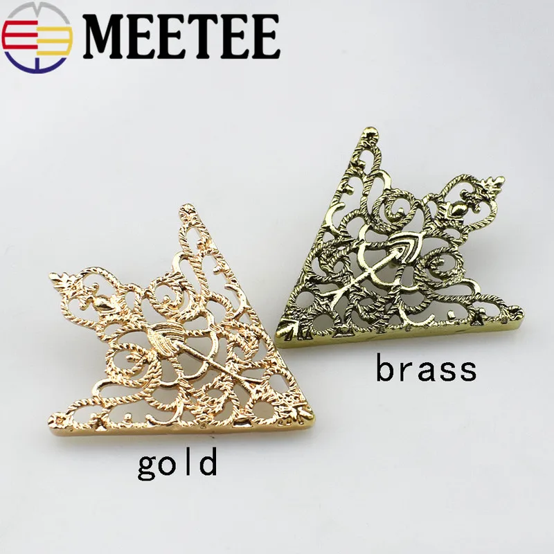 2 пары Meetee винтажная Корона пустотелый узор рубашка воротник брошь булавка