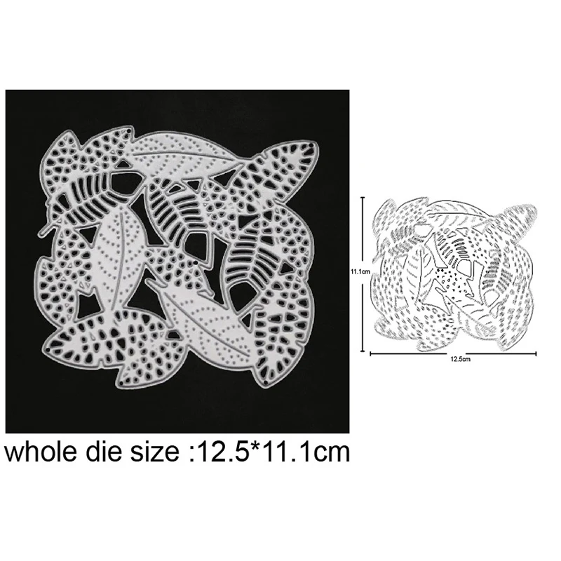 

Leaf Background Frame Metal Cutting Dies Stencils for DIY Scrapbooking/photo album Decor Embossing Paper Cards Making Craft dies