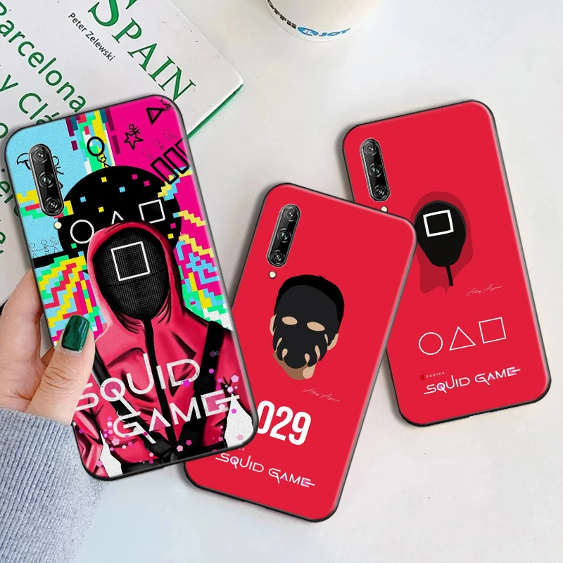 

Squid Game New Phone Case For Huawei P20 P30 Lite Pro P30 P40 P40 Lite P40 Pro P40 P Smart Z 2019 2021 TV Art Soft TPU Black