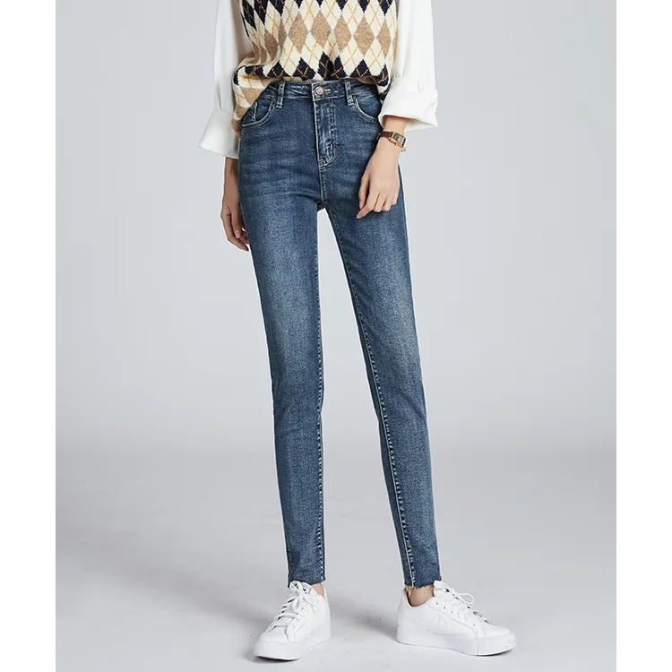 

Women Denim High Waist Pencil Pants Ladies Jeans Female Stretch Slim Trousers Casual Denim Skinny Jean Pants Trousers