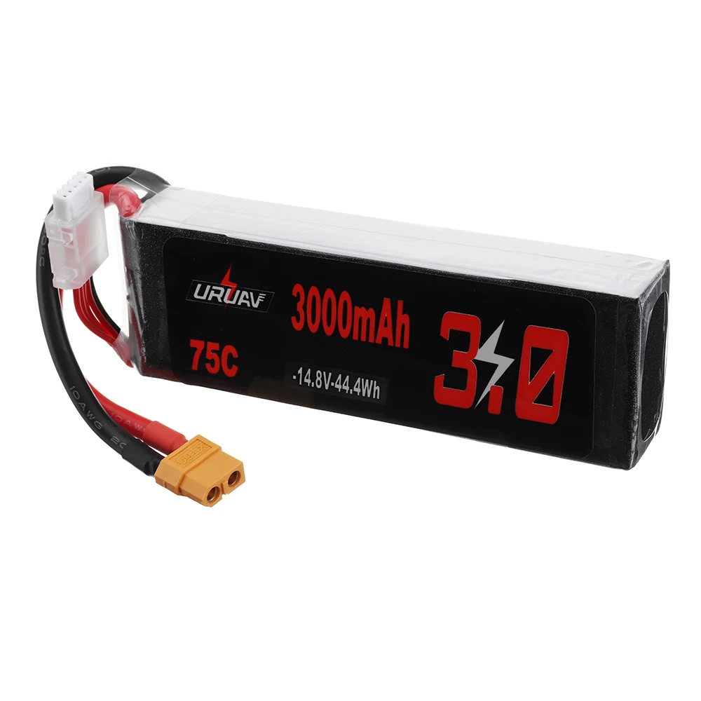Высокое качество URUAV 14,8 V 3000mAh 75C 4S Lipo батарея XT60 Разъем для RC гоночного дрона квадрокоптера запасные части Аксессуары