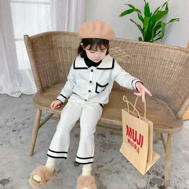 Осенние модные трикотажные костюмы для мамы и дочери из 2 предметов одинаковые