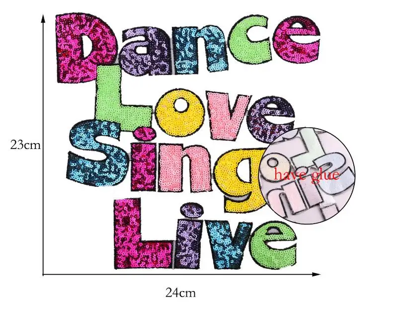 DZ Мультяшные большие тканевые нашивки английские бусы с алфавитом аксессуары