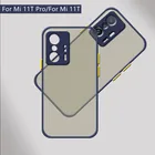 Чехол для Mi 11T Pro, чехол для Xiaomi Mi 11T Pro, Защитные Чехлы, задний бампер, Матовый полупрозрачный ударопрочный чехол для Mi 11T Pro, чехлы