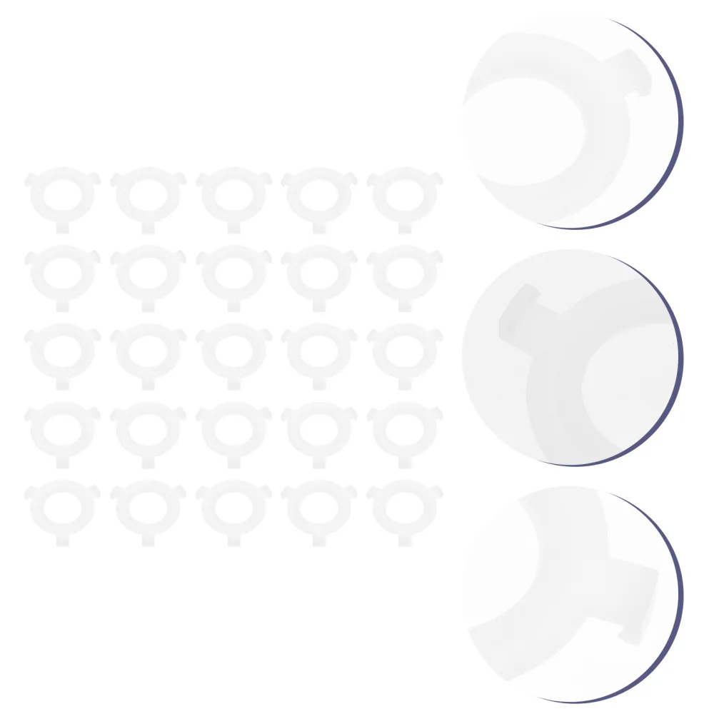 

50pcs E27 to E14 Lampshade Lamp Buckle Conversion Rings Lamp Accessories (White)