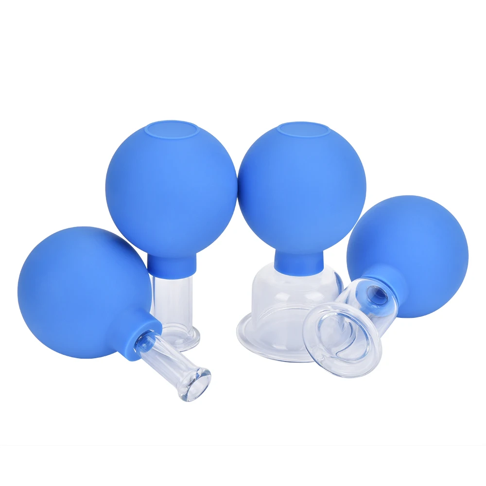 

2/4pcs PVC Vacuum Cans For Massage Back Cupping Therapy Suction Cups Anti Cellulite Body Massager Vacuum Cup Glass