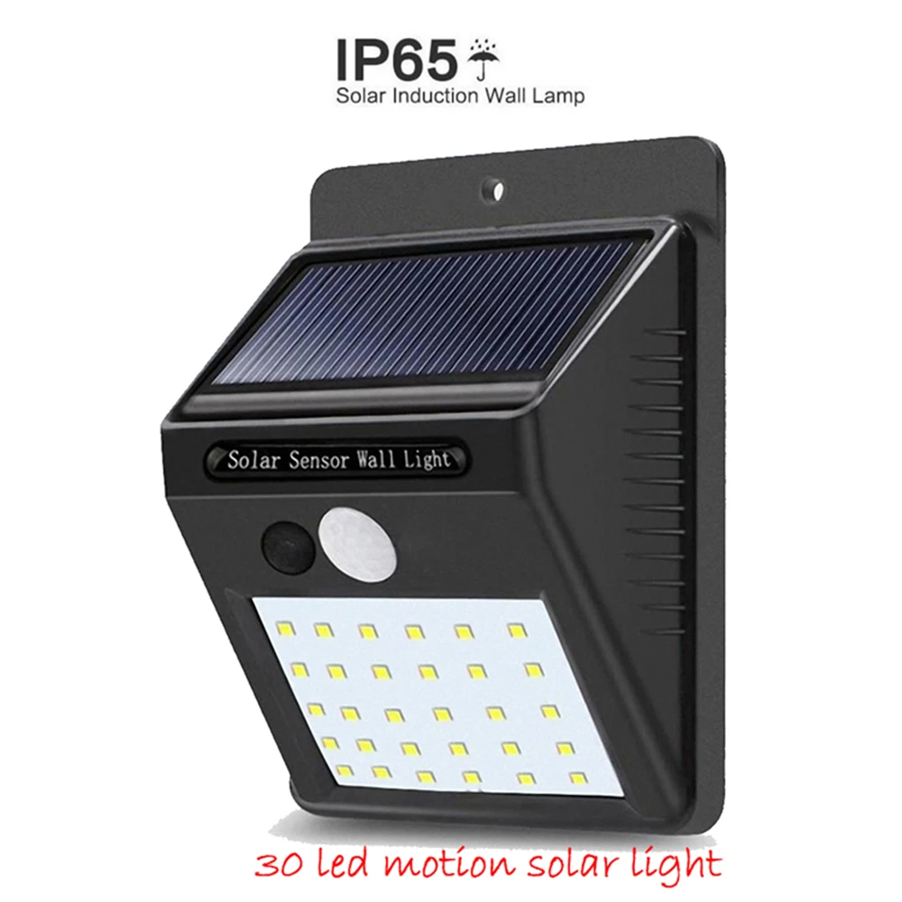 1-4 шт 30 LED Солнечный Свет PIR датчик движения настенный светильник