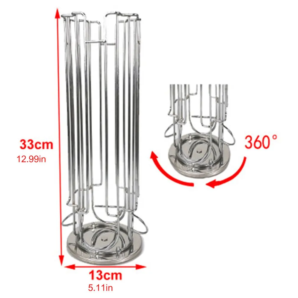 Вращающийся держатель для капсул кофе 24 зерна металлический материал