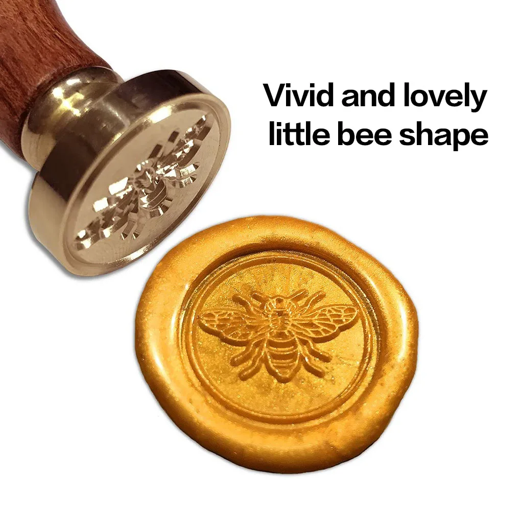 Восковое уплотнение для животных штамп из латуни с деревянной ручкой съемный
