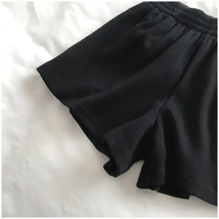 

bike booty bottom Loose Soft Cotton Spandex Shorts Black Blue Running Summer Women Pockets Shorts Workout Wear Plus Size
