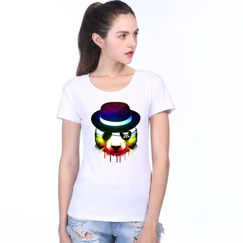 

Women's T-shirt Graphic Cartoon Cool Panda Short Sleeve Cute Ladies Harajuku Graphic Tee Top Women