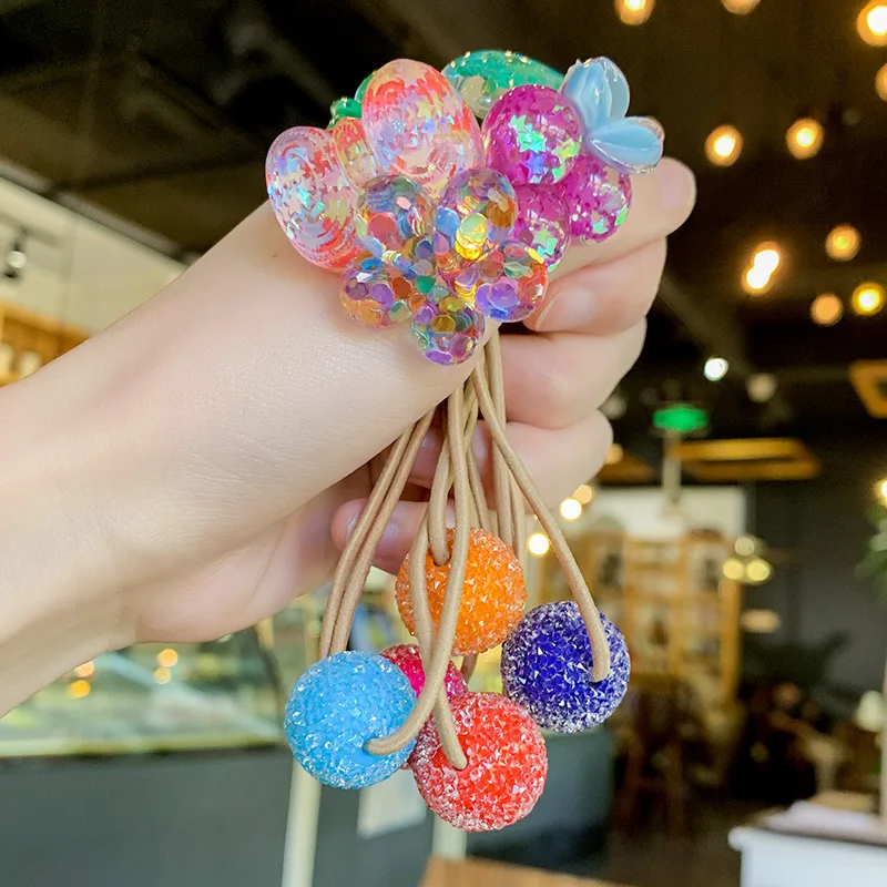 

Korea Style Hair Ropes Cute Fruit Watermelon Pineapple Strawberry Elastic Hair Bands for Girl Women Fashion Hair Accessories
