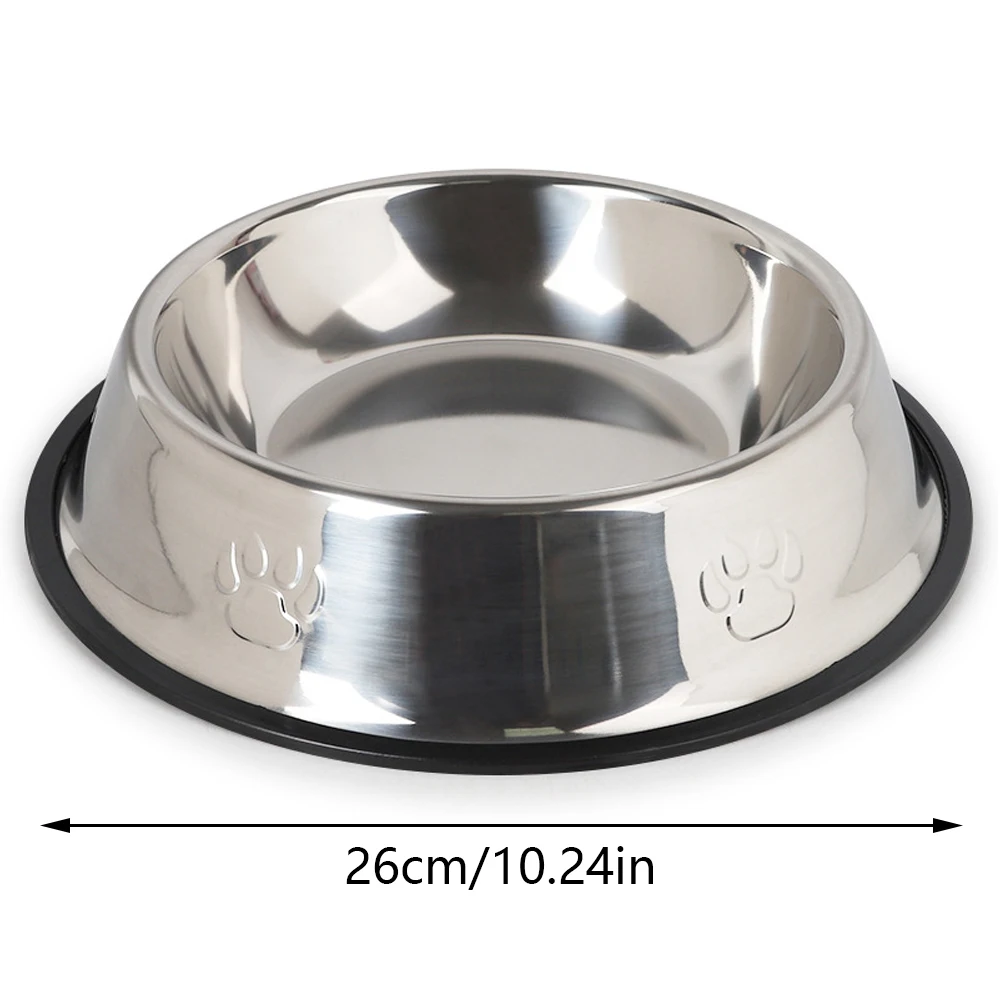 

Dog Cat Bowls Stainless Steel Travel Footprint Feeding Feeder Water Bowl For Pet Dog Cats Puppy Outdoor Food Dish For Dogs Cats