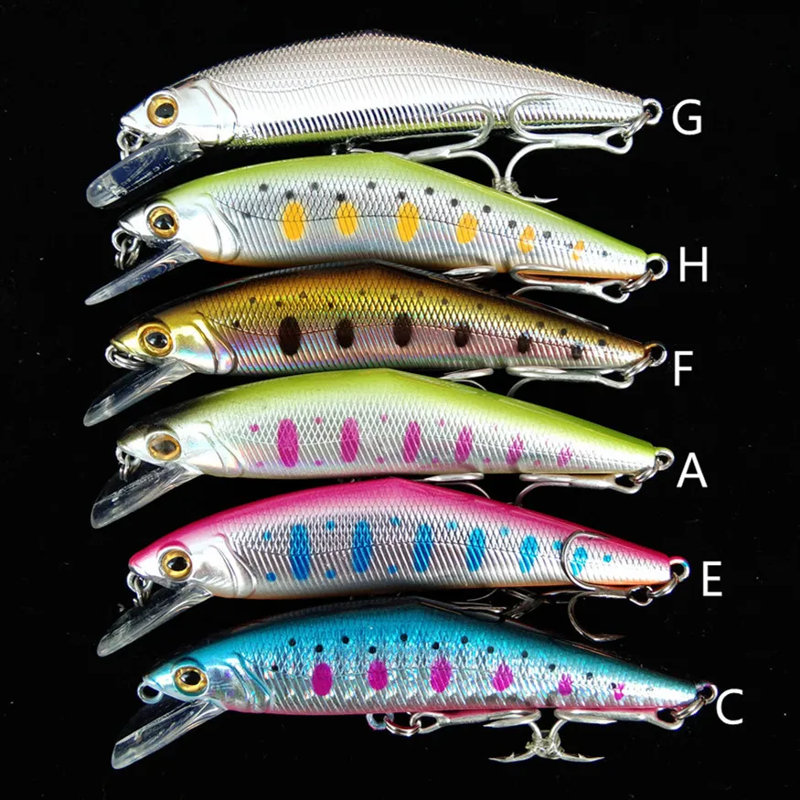 

Swolfy 6pcs 85mm 14.7g Slow Speed Sinking Minnow Fishing Lure Long Casting Streams Artificial Hard Baits Trout Jerkbait