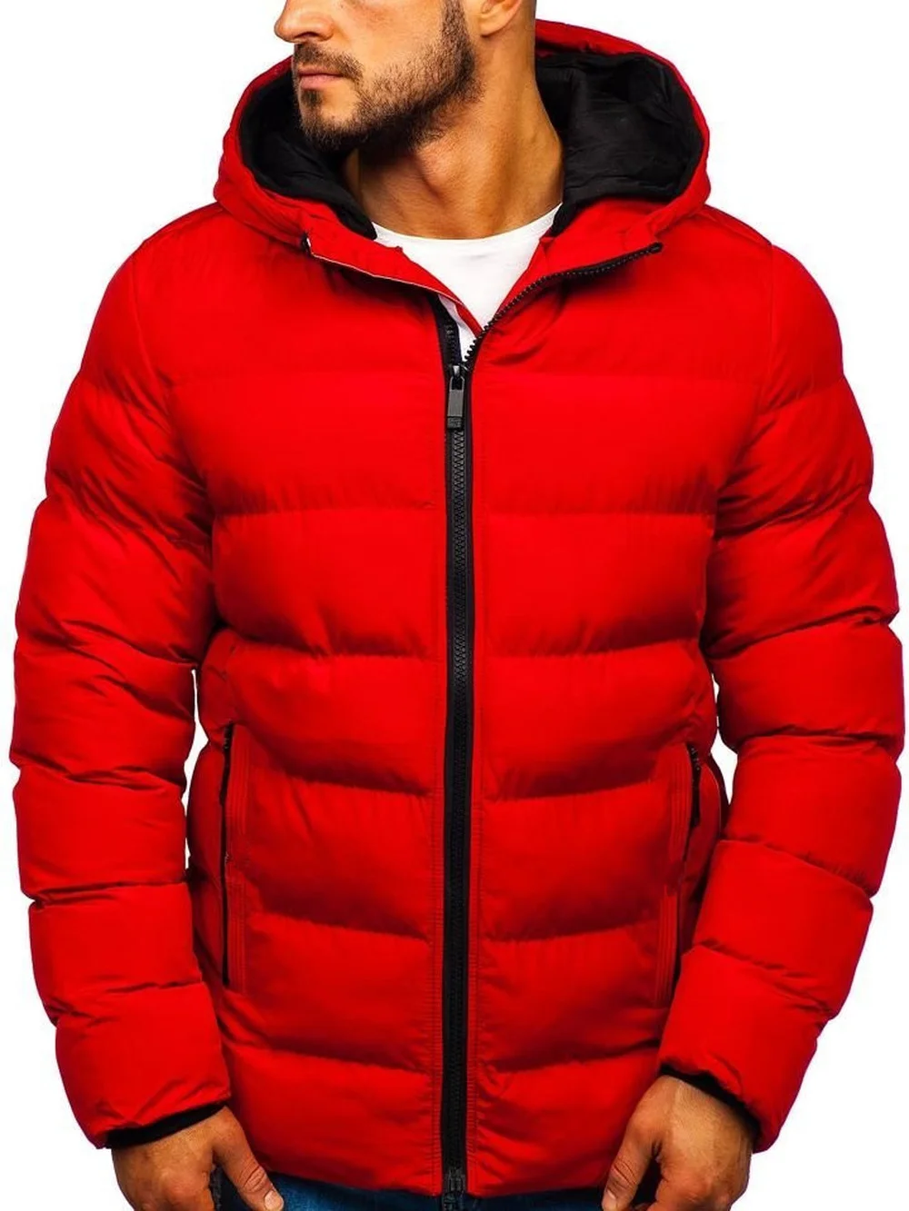 

ZOGAA Fashion men's fall/winter hooded bread plus velvet cotton jacket