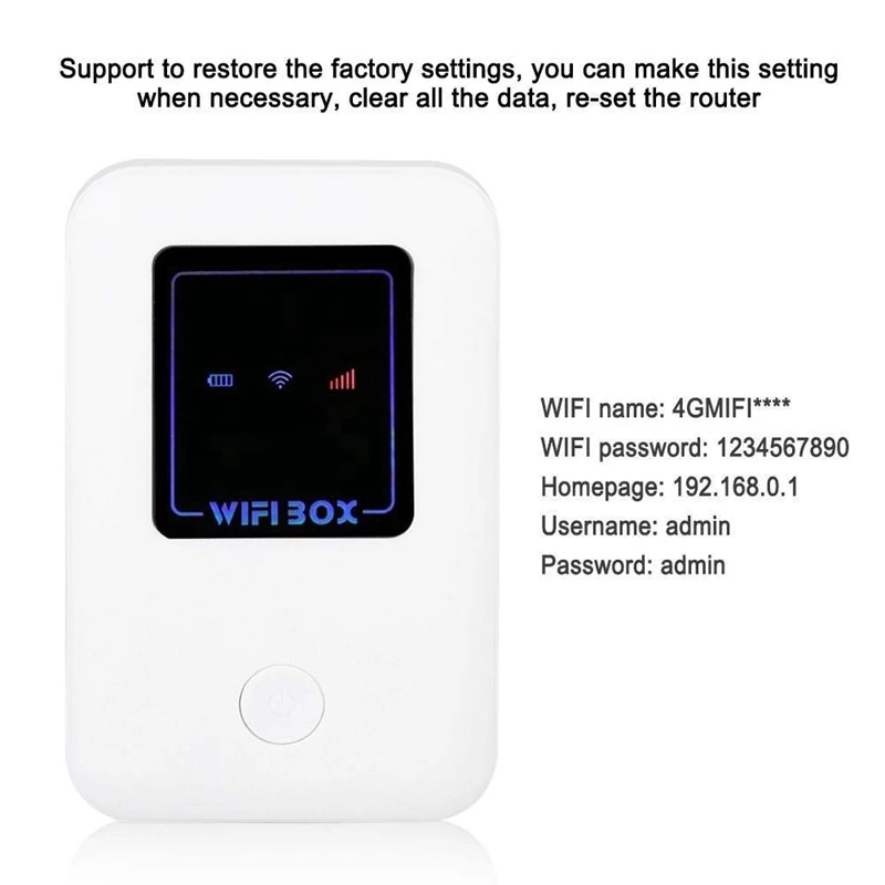 

MF906 4G LTE Wifi Box Wireless Network Card Portable Wifi Hotspot 2.4G&5G 150Mbps USB Wireless Router for Office Travel