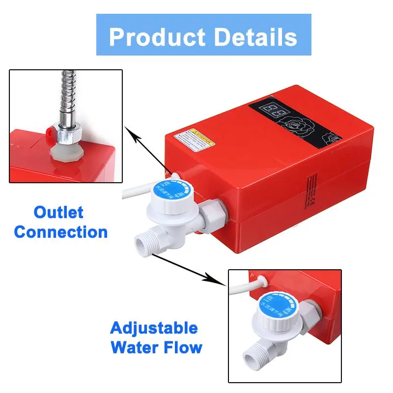 Мгновенный Электрический водонагреватель Tankless подогреватель воды для душа