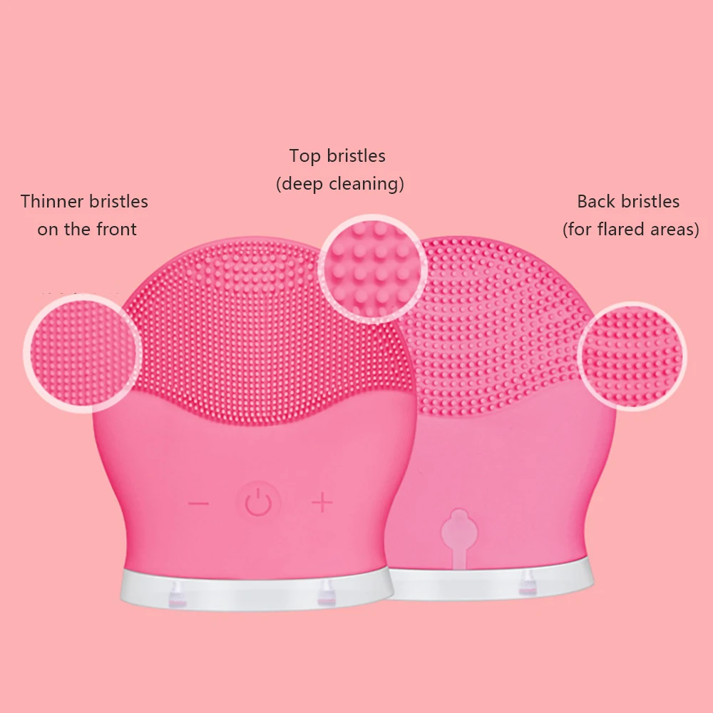 Силиконовый массажер для лица электрическая Очищающая щетка средство удаления