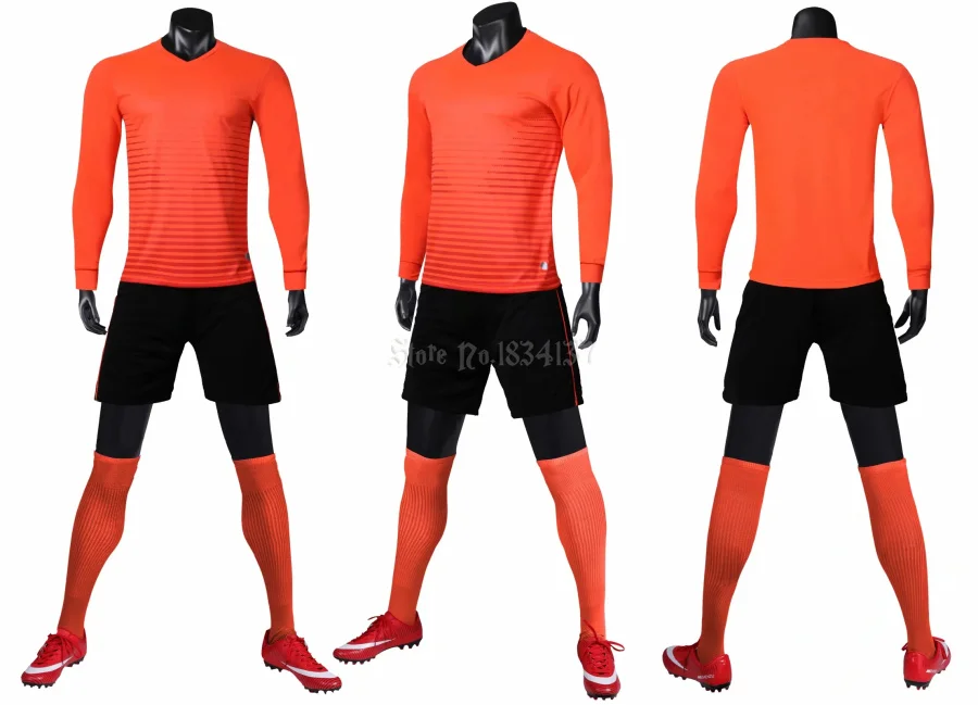 Soccer Jerseys Long Sleeve Men Custom Football Jerseys Soccer Uniforms Youth Adult Football Set Long Soccer Jersey