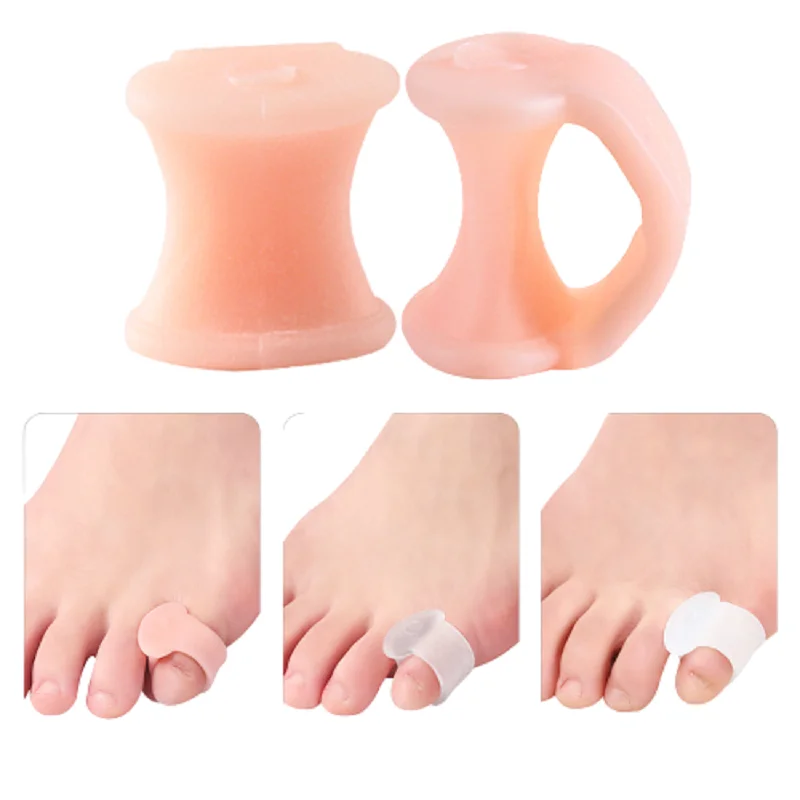 200pcs=100pairs Silicone Toe Separator Corrector Straightener Gel Foot Fingers Protector Bunion Adjuster Feet Massager Pedicure