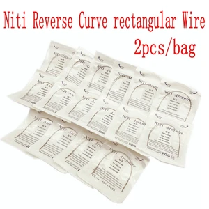2 шт.пакет стоматологический ортодонтический NITI обратный изогнутый свод провода прямоугольный Niti Archwire Стоматологический материал