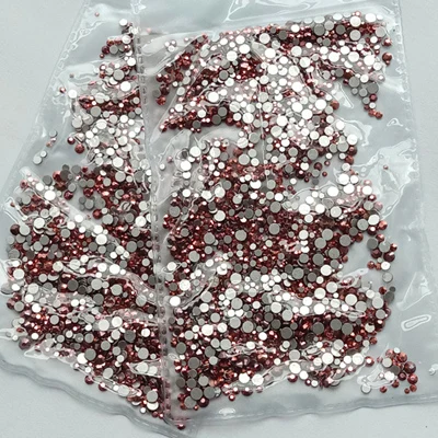 4-12 RG 2880pcs Различные размеры, кристально чистый AB не исправление пришивные стразы для ногтей Стразы для дизайна ногтей, 3D, украшение для ногтей, драгоценные камни - Цвет: 4-12 RG 2880pcs