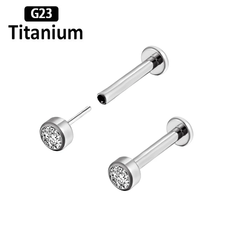 Серьги-гвоздики из титана G23 Для Пирсинга Ушей ювелирные украшения для пирсинга с