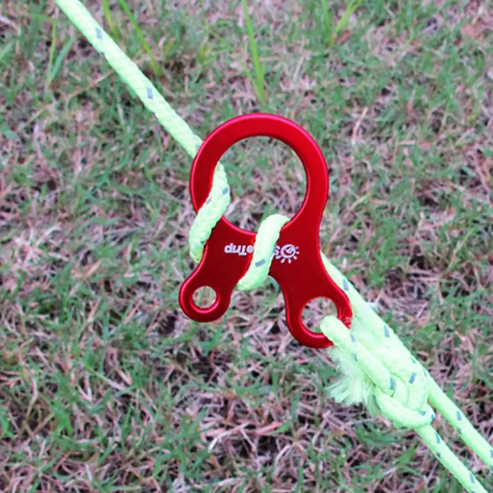 

HiMISS Quick Knot Tent Wind Rope Buckle 3 hole Antislip Camping Hiking Tightening Hook Wind Rope Buckles