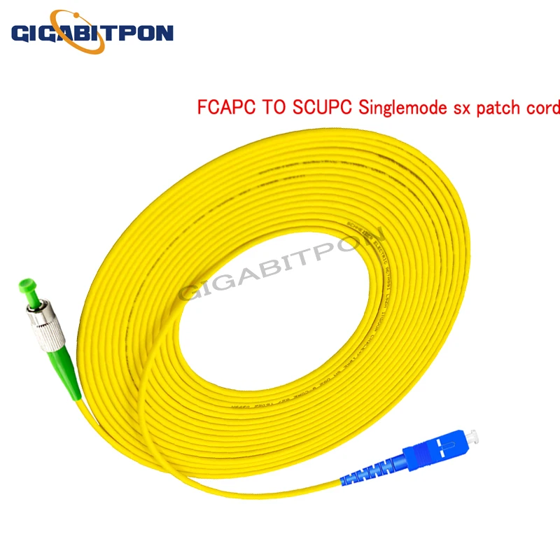 Jumper SC/UPC-FC/APC SM SX 3.0mm G652D Fiber Optic Jumper  1-20m meter SC/UPC-FC/APC SM SX 3.0mm G652D fiber optic jumper cable