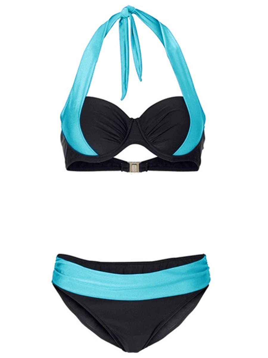 

2021 Summer Women Bikini Sets Sexy Swimming Beach Swimsuits Swimwear Push Up Lace Up Bathing Wear Plus Size Maillot De Bain