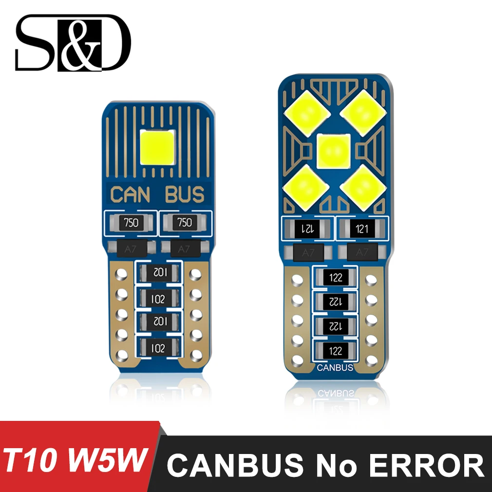 W5W T10 Led лампочка для салона автомобиля Canbus безошибосветильник белая