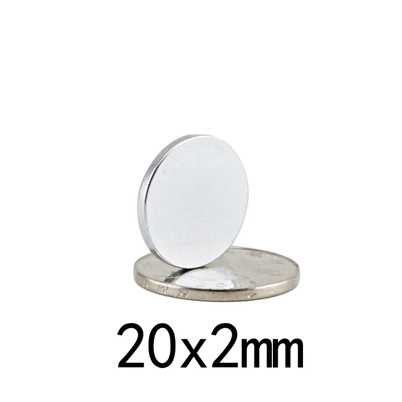 

5/10/20/30/50/100pcs 20x2 Super Powerful Strong Magnetic 20mmx2mm Permanent Neodymium Magnets 20x2mm Round Magnet 20*2
