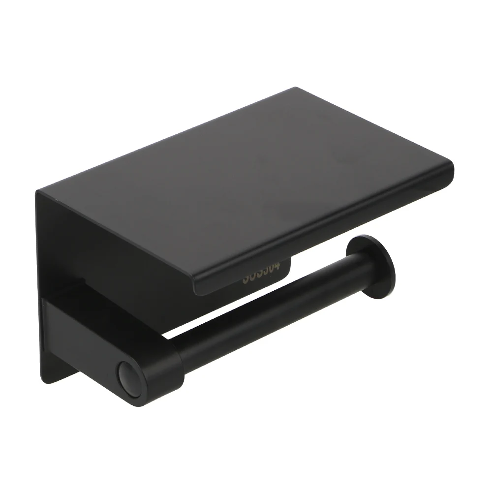 

Stainless Steel Wall Mounted Phone Storage Shelf Toilet Paper Holder Toilet Roll Holder Bathroom Accessories