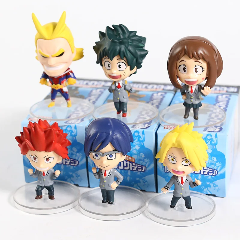 My Hero Academy Midoriya Izuku Bakugou Katsuki Todoroki Shoto All Might Ochaco Uraraka Asui Tsuyu Figures Toys Set