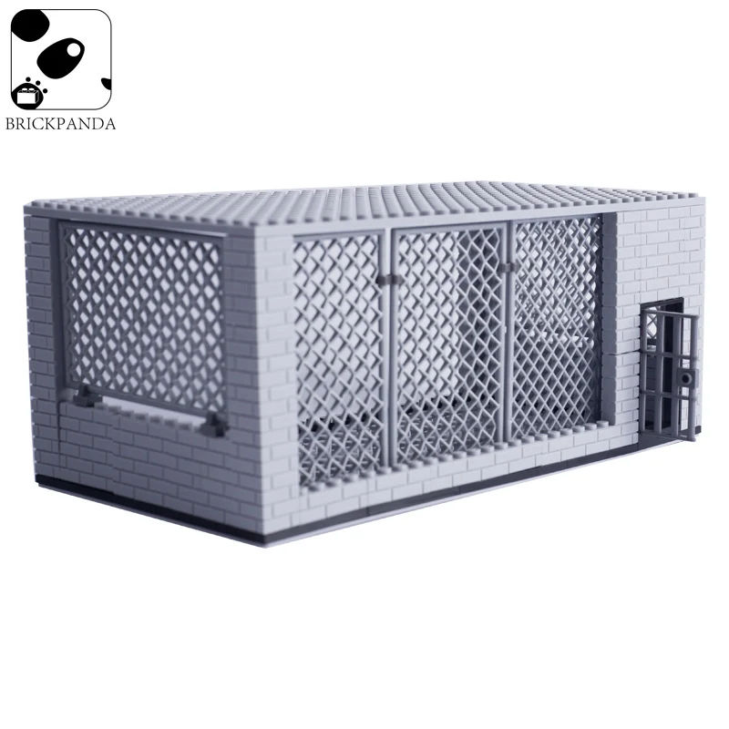 

City Police Prison Building Blocks Military Weapons Base Soldiers Figure Parts Warfare Accessories Cage Bricks Toys for Boys