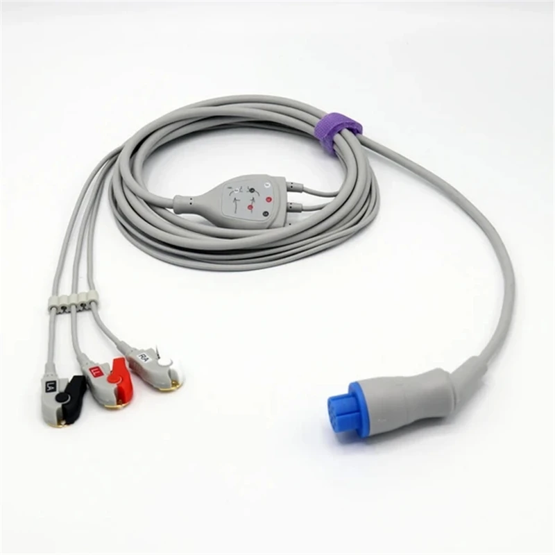 Совместимый 10 контактный кабель ECG Datex Ohmeda 3 провода разъем IEC/AHA|aha| |