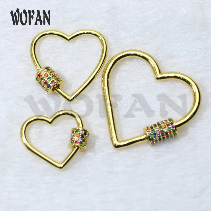 

10pieces heart toggle clasp pendant rainbow zircon fashion pendants accessories fashion pendants accessories for women 50078