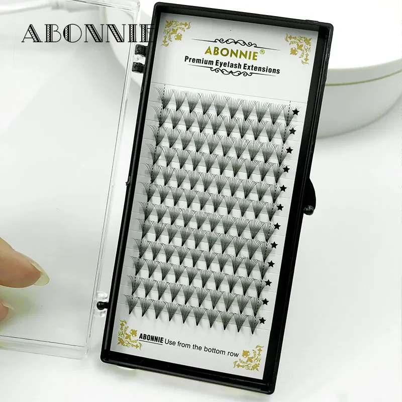 Накладные ресницы Abonnie 10D кулеры для объема русский объем искусственная норка |