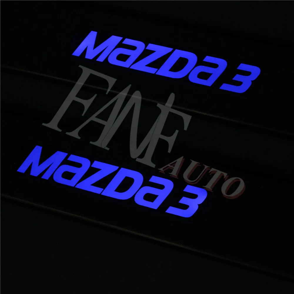 Светодиодная Накладка на порог из нержавеющей стали защитная для Mazda 3 Mazda3 2003