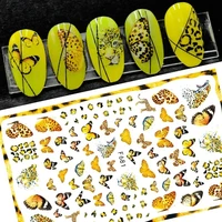 2020 diy 3d nail art sticker adhesive sticker decals tool vintage leopard print image nail art tattoo decoration z0388