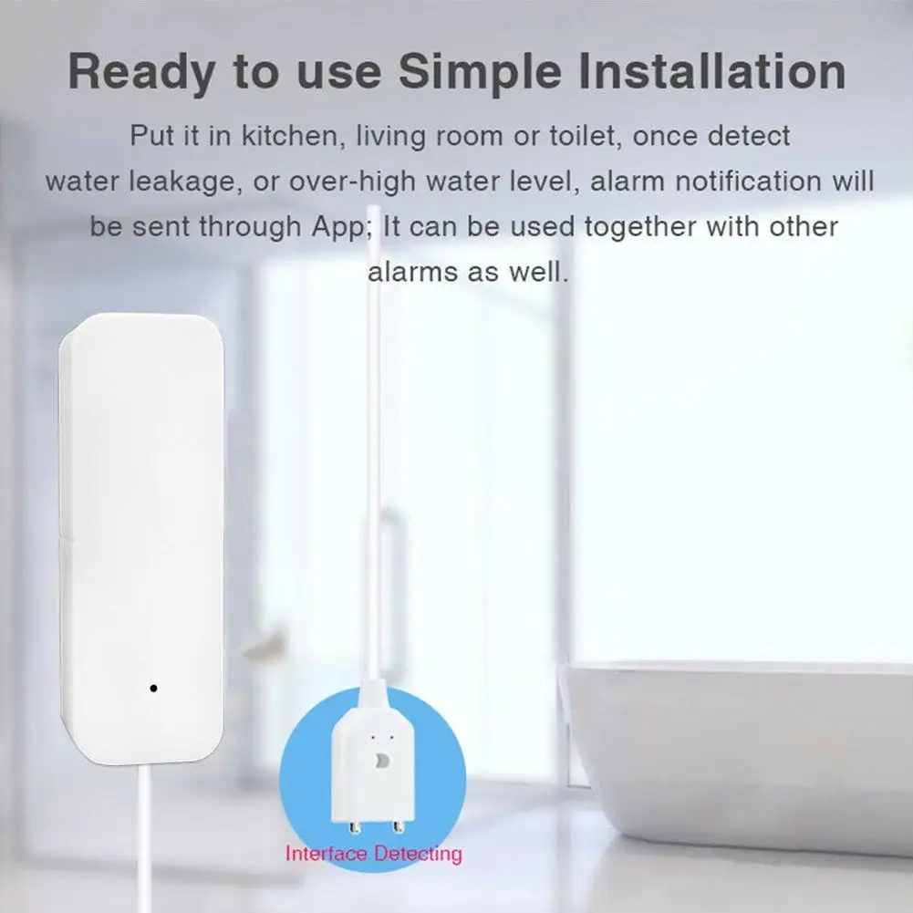 

Wifi Leak Alarm Water Flood Detector Water Level Sensor Smart Home Full Water Remote Alarm Work For Alexa Google Home