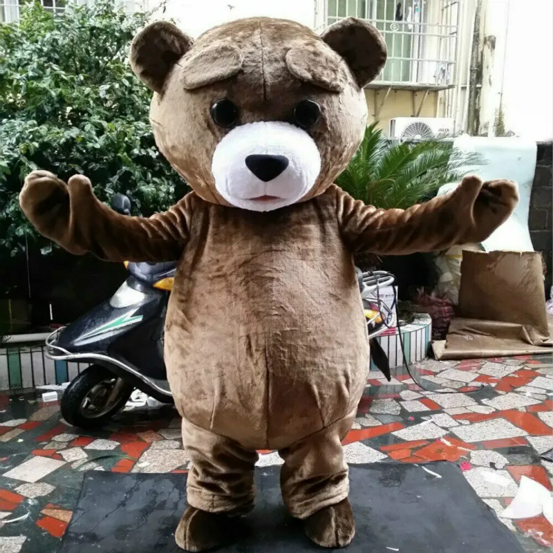 Костюм талисмана медведя Карнавальный пушистый костюм Вечерние костюмы с