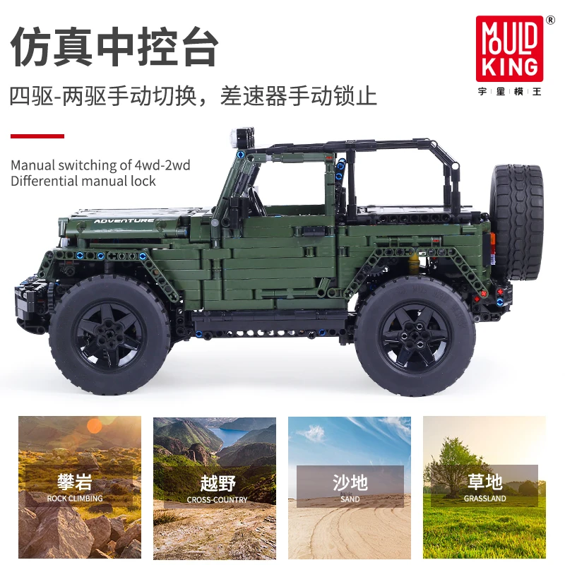 Автомобиль Wrangler с дистанционным управлением совместим Lepining Technic модель искателя