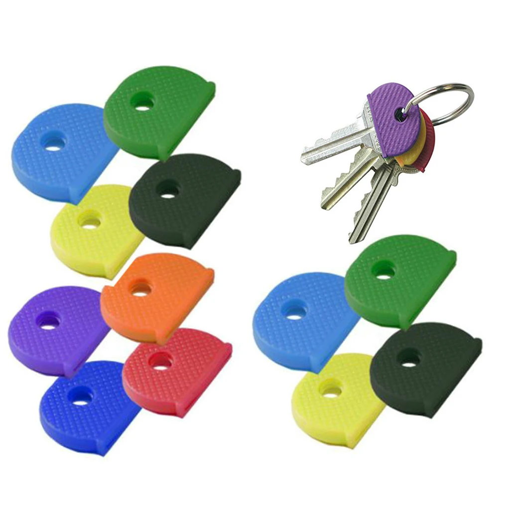 24 pcs Key Chains Assorted Color Top Cap Cover Topper Keyring ID Marker Tags Head Covers | Украшения и аксессуары