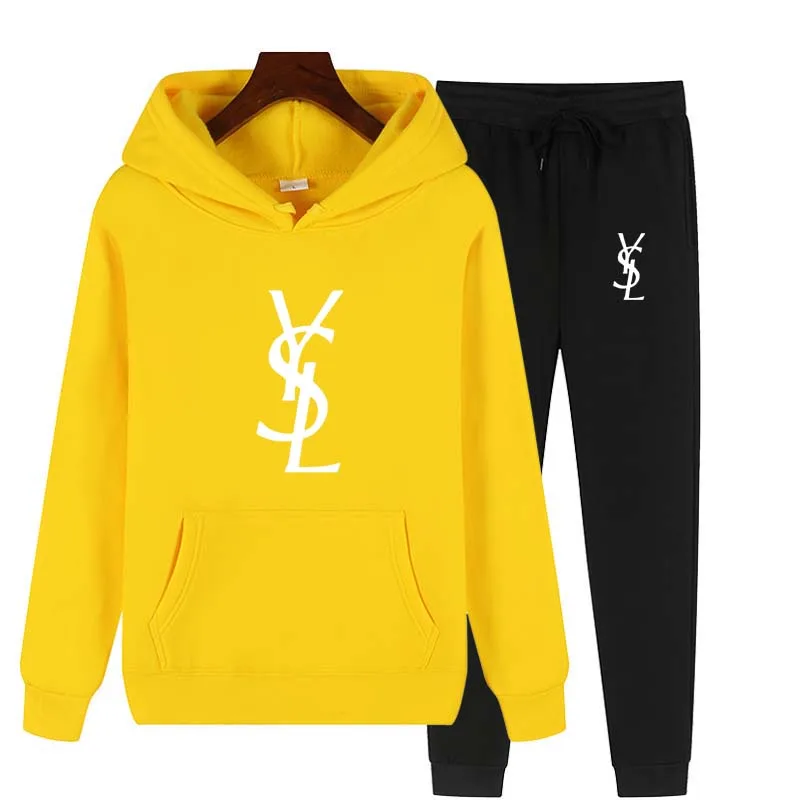 

Ladies Hoodie Trousers Suit Printed Sports Suit Men And Women Sports Suit Brand Autumn And Winter Casual Suit 2021 Fashion
